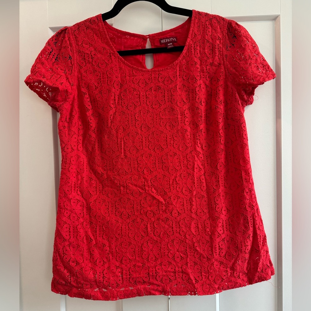 Red Lace Top